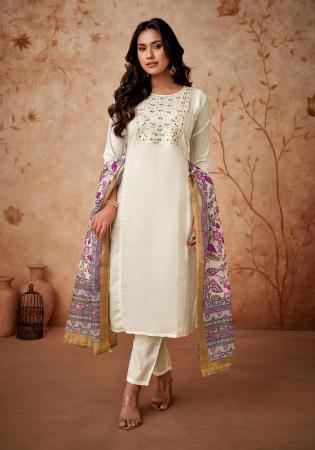 Picture of Beautiful Chiffon Azure Readymade Salwar Kameez