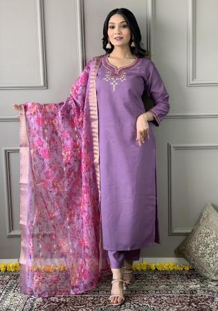 Picture of Sightly Chiffon Fuchsia Readymade Salwar Kameez