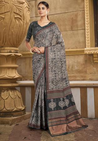 Picture of Charming Silk Black Saree