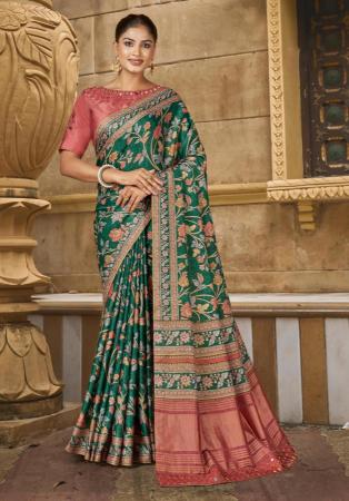 Picture of Admirable Silk Sea Green Saree