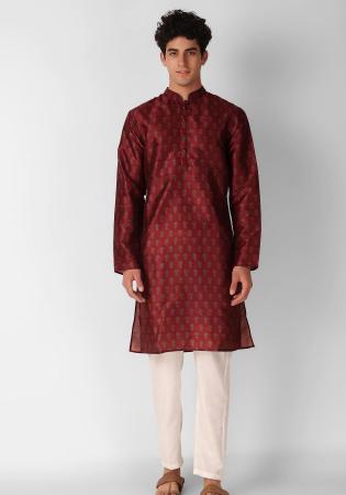 Picture of Sublime Silk Maroon Kurtas