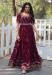 Picture of Pleasing Georgette Saddle Brown Readymade Gown