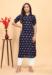 Picture of Marvelous Rayon Midnight Blue Kurtis & Tunic