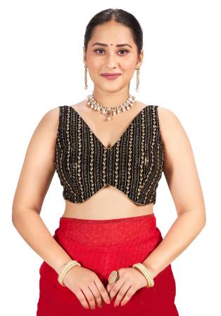 Picture of Sightly Georgette Black Designer Blouse