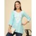 Picture of Comely Rayon Light Steel Blue Kurtis & Tunic