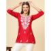 Picture of Charming Rayon Crimson Kurtis & Tunic