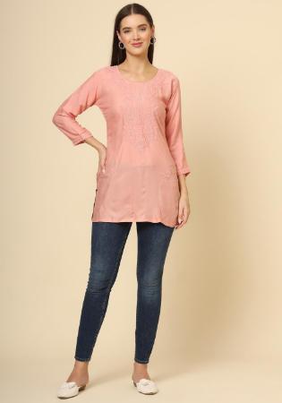 Picture of Enticing Rayon Wheat Kurtis & Tunic