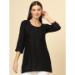 Picture of Shapely Rayon Black Kurtis & Tunic