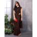 Picture of Ideal Georgette Black Saree