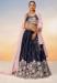 Picture of Georgette & Satin Midnight Blue Lehenga Choli