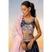 Picture of Georgette & Satin Midnight Blue Lehenga Choli