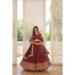 Picture of Stunning Chiffon Dark Olive Green Lehenga Choli