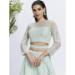 Picture of Pleasing Net Dark Sea Green Lehenga Choli