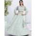 Picture of Pleasing Net Dark Sea Green Lehenga Choli