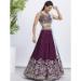 Picture of Splendid Net Brown Lehenga Choli