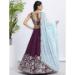 Picture of Splendid Net Brown Lehenga Choli