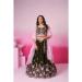 Picture of Georgette & Satin & Silk Dark Olive Green Lehenga Choli