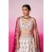 Picture of Georgette & Satin & Silk White Smoke Lehenga Choli