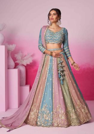 Picture of Georgette & Satin & Silk Rosy Brown Lehenga Choli