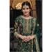 Picture of Elegant Silk Dark Green Straight Cut Salwar Kameez