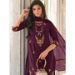 Picture of Silk & Organza Purple Readymade Salwar Kameez