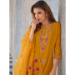 Picture of Silk & Organza Dark Golden Rod Readymade Salwar Kameez