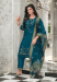 Picture of Silk & Organza Teal Readymade Salwar Kameez