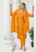 Picture of Silk & Organza Dark Golden Rod Readymade Salwar Kameez