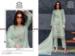 Picture of Organza Dark Sea Green Straight Cut Salwar Kameez