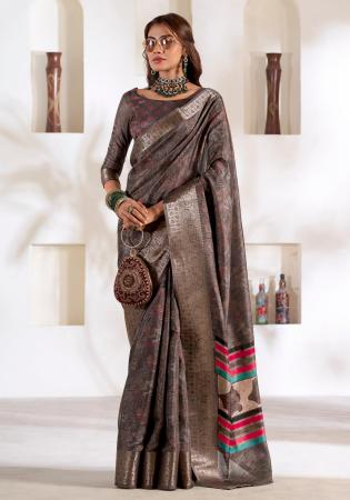 Picture of Comely Silk Brown Saree