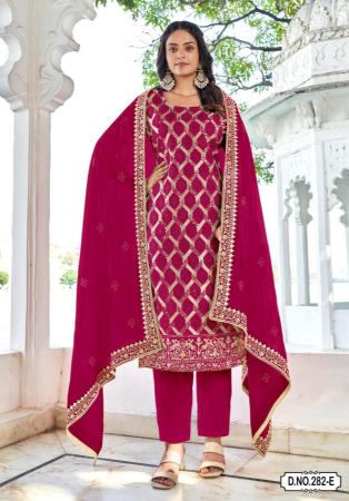 Picture of Georgette Dark Red Straight Cut Salwar Kameez