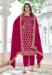 Picture of Georgette Dark Red Straight Cut Salwar Kameez