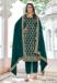 Picture of Georgette Dark Green Straight Cut Salwar Kameez