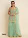 Picture of Georgette Dark Sea Green Straight Cut Salwar Kameez