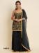 Picture of Radiant Georgette Black Straight Cut Salwar Kameez