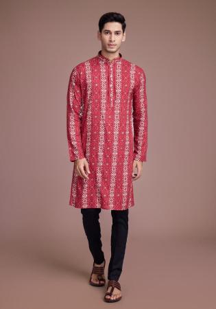 Picture of Beautiful Rayon Maroon Kurtas