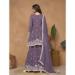 Picture of Georgette Dim Gray Straight Cut Salwar Kameez