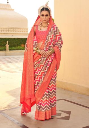 Picture of Magnificent Silk Tomato Saree