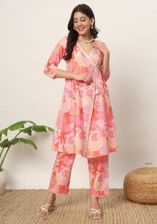 Picture of Fine Cotton Peach Puff Kurtis & Tunic