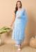 Picture of Good Looking Cotton Light Blue Readymade Salwar Kameez