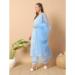 Picture of Good Looking Cotton Light Blue Readymade Salwar Kameez