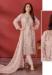 Picture of Georgette & Organza Tan Straight Cut Salwar Kameez