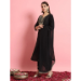 Picture of Rayon & Georgette & Silk Black Readymade Salwar Kameez