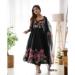 Picture of Silk & Organza Black Readymade Salwar Kameez