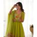 Picture of Silk & Organza Dark Golden Rod Readymade Salwar Kameez