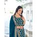 Picture of Amazing Georgette Teal & Readymade Salwar Kameez