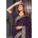 Picture of Good Looking Georgette Purple Saree