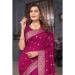 Picture of Comely Georgette Plum Saree