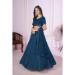 Picture of Georgette & Net Dark Slate Blue Lehenga Choli