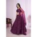 Picture of Well Formed Georgette & Net Purple Lehenga Choli